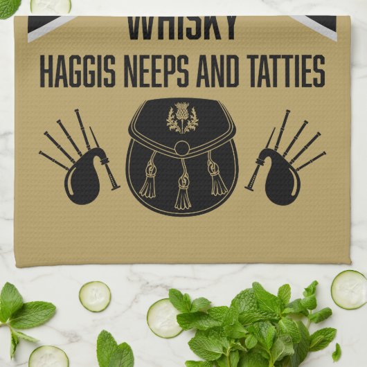 Scottish Burns Night Geschirrtuch (Gefaltet)