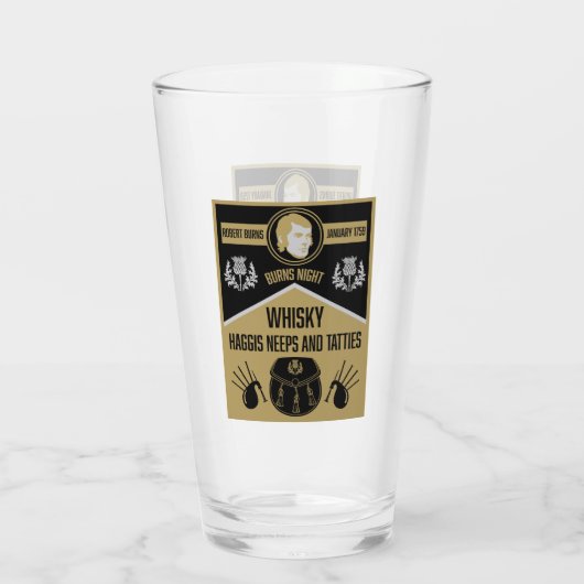 Scottish Burns Night Glas (Rückseite)