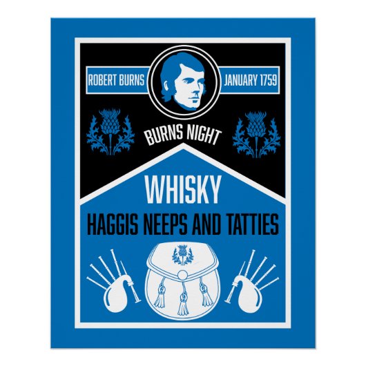 Scottish Burns Night Poster (Vorderseite)