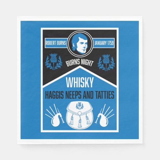 Scottish Burns Night Serviette (Vorderseite)