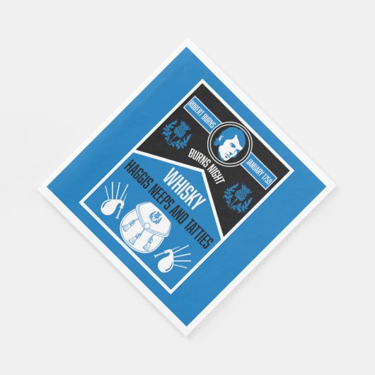 Scottish Burns Night Serviette (Ecke)