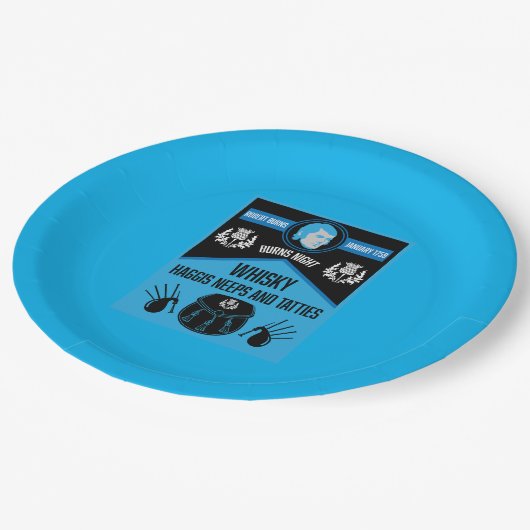 Scottish Burns Night Super Pappteller (Schrägansicht)