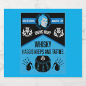 Scottish Burns Night Super Schaumweinetikett (Einzelnes Label)