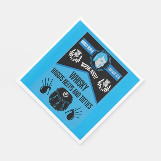 Scottish Burns Night Super Serviette (Ecke)