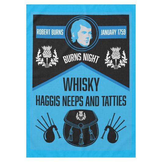 Scottish Burns Night Super Tischdecke (Vorderseite)