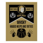 Scottish Burns Night Supper Poster (Vorderseite)