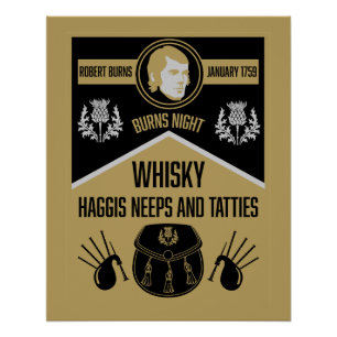 Scottish Burns Night Supper Poster