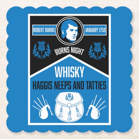 Scottish Burns Night Untersetzer (Vorderseite)