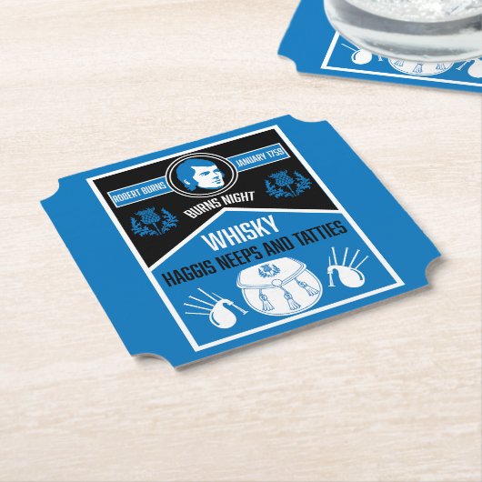 Scottish Burns Night Untersetzer (angewinkelt)