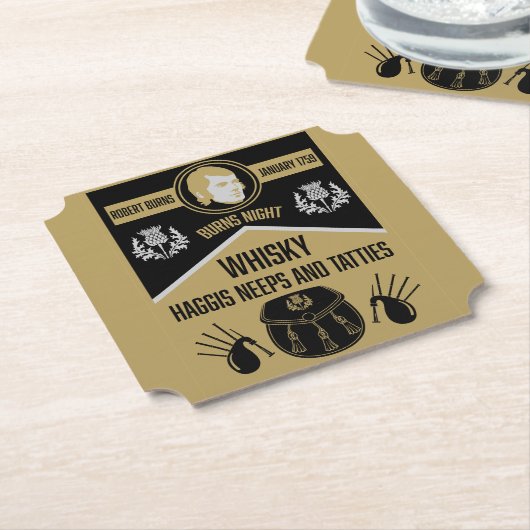 Scottish Burns Night Untersetzer (angewinkelt)