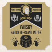 Scottish Burns Night Untersetzer (Vorderseite)