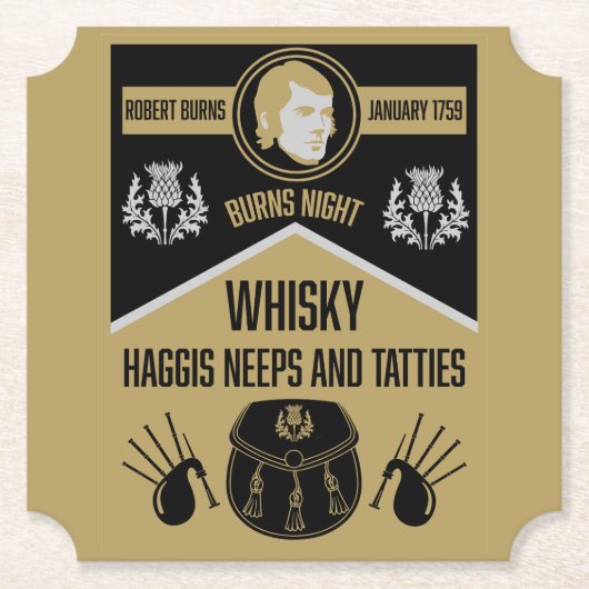 Scottish Burns Night Untersetzer (Vorderseite)
