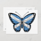 Scottish Butterfly Flag Postkarte (Vorne/Hinten)
