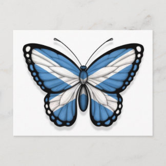 Scottish Butterfly Flag Postkarte