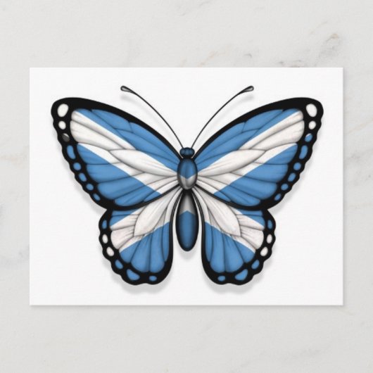 Scottish Butterfly Flag Postkarte (Vorderseite)