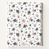 Scottish Butterfly Moth Thistle Blume Name Modern Notizblock (Rückseite)