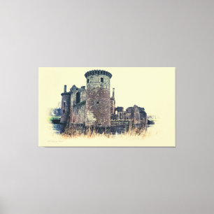 Scottish Caeverlock Schloss in Dumfries Leinwanddruck