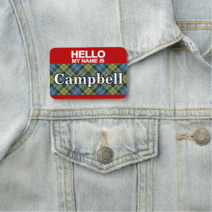 Scottish-Campbell-FamilieTartan kariert Namensschild