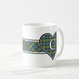 Scottish Campbell Family Tartan Heart Kaffeetasse