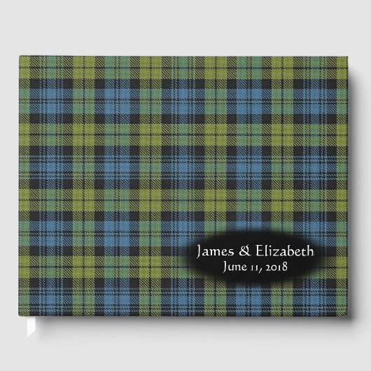 Scottish Campbell Family Tartan Kariert Wedding Gästebuch (Vorderseite)