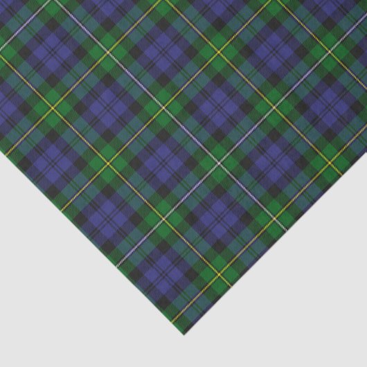 Scottish Campbell Family Tartan Pattern Seidenpapier (Detail)