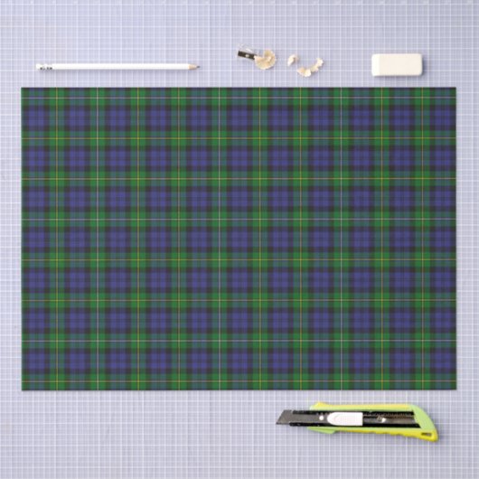 Scottish Campbell Family Tartan Pattern Seidenpapier (Handwerk)