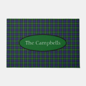 Scottish Campbell Family Tartan Personalisiert Fußmatte (Vorderseite)