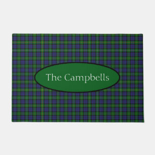 Scottish Campbell Family Tartan Personalisiert  Fußmatte