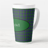Scottish Campbell Family Tartan Personalisiert Milchtasse (Rechte Ecke)