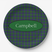 Scottish Campbell Family Tartan Personalisiert Pappteller (Vorderseite)
