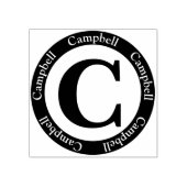 Scottish Campbell Letter C Monogram Gummistempel (Prägung)