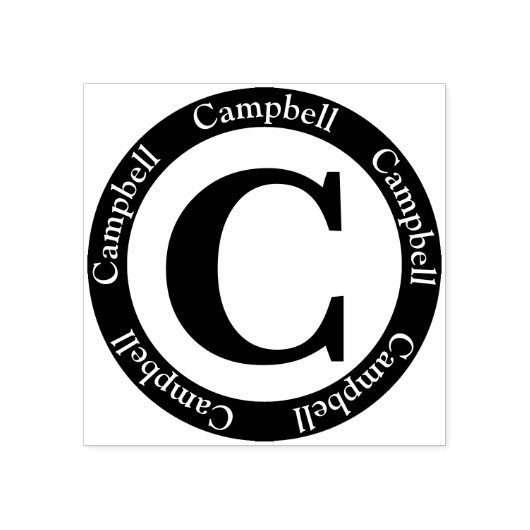 Scottish Campbell Letter C Monogram Gummistempel (Prägung)