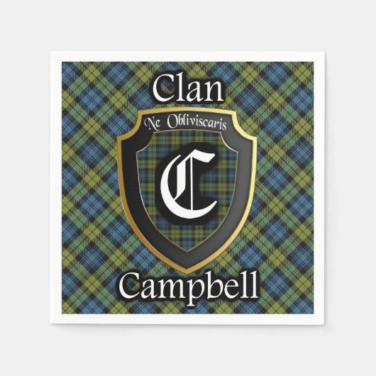 Scottish Campbell Tartan Napkin Serviette (Vorderseite)