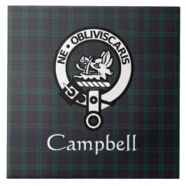 Scottish Campbell Wappen Abzeichen & Tartan Fliese