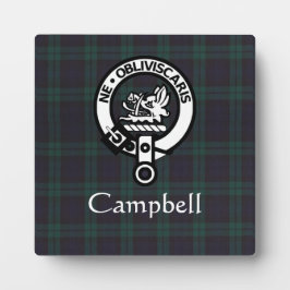 Scottish Campbell Wappen Abzeichen & Tartan Fotoplatte