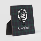 Scottish Campbell Wappen Abzeichen & Tartan Fotoplatte (Vorderseite)