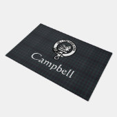 Scottish Campbell Wappen Abzeichen & Tartan Fußmatte (Schrägansicht)