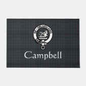 Scottish Campbell Wappen Abzeichen & Tartan Fußmatte (Vorderseite)