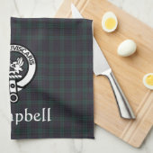 Scottish Campbell Wappen Abzeichen & Tartan Geschirrtuch (Viertel Falte)