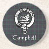 Scottish Campbell Wappen Abzeichen & Tartan Getränkeuntersetzer (Vorne)