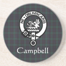 Scottish Campbell Wappen Abzeichen & Tartan Getränkeuntersetzer