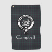 Scottish Campbell Wappen Abzeichen & Tartan Golfhandtuch (Vorderseite)