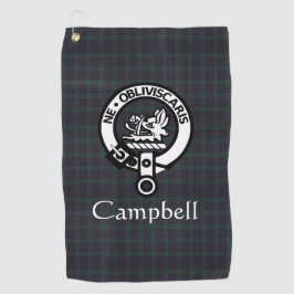 Scottish Campbell Wappen Abzeichen & Tartan Golfhandtuch