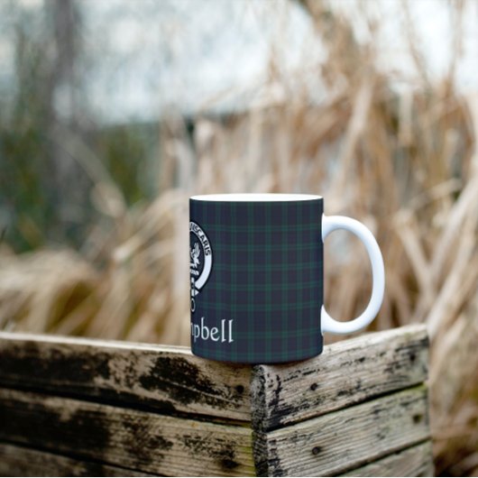 Scottish Campbell Wappen Abzeichen & Tartan Kaffeetasse