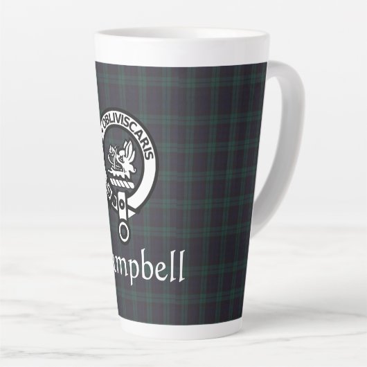 Scottish Campbell Wappen Abzeichen & Tartan Milchtasse (Rechte Ecke)