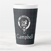Scottish Campbell Wappen Abzeichen & Tartan Milchtasse (Vorderseite)