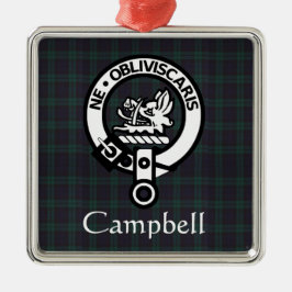 Scottish Campbell Wappen Abzeichen & Tartan Ornament Aus Metall