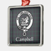 Scottish Campbell Wappen Abzeichen & Tartan Ornament Aus Metall (Links)