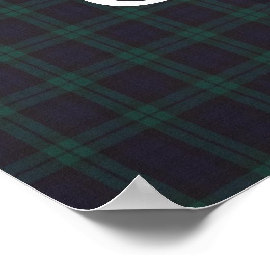 Scottish Campbell Wappen Abzeichen & Tartan Poster (Ecke)