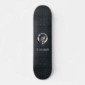 Scottish Campbell Wappen Abzeichen & Tartan Skateboard (Vorne)